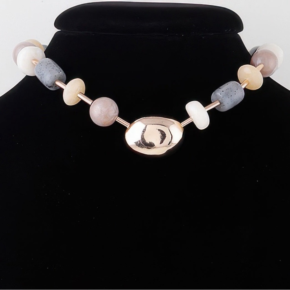Multi Modern Stone Necklace